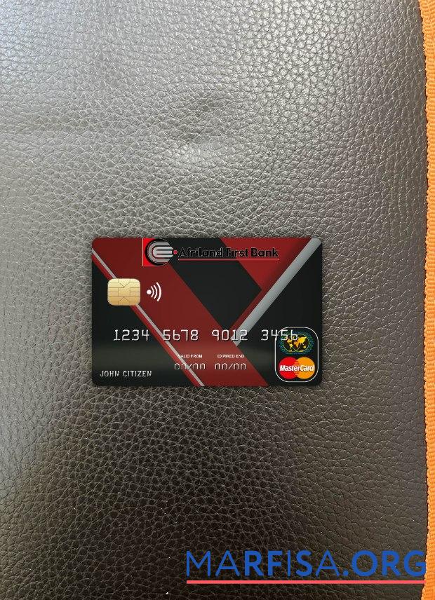 Blank Congo Afriland First bank mastercard photolook front real example